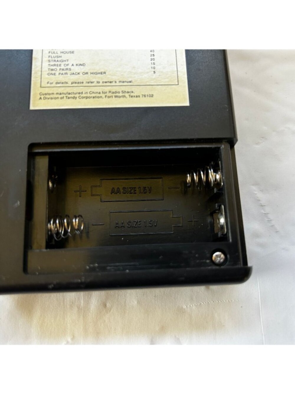 Radio Shack Hand Held Electronic Poker Game 60-2465A - Picture 6 of 6